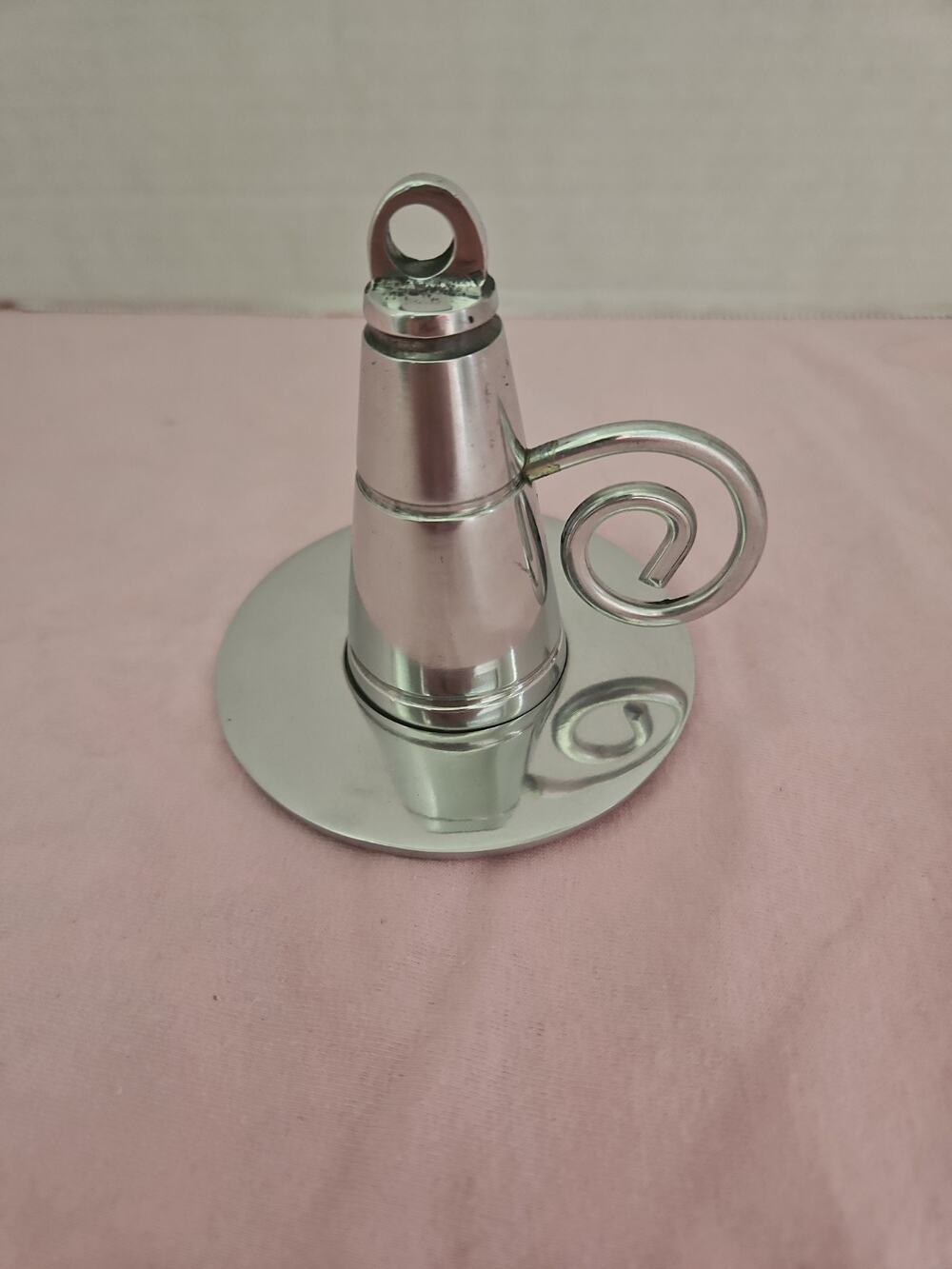 Candle Snuffer Vintage Solid Stainless Steel 3.25" Bell With Resting Plate
